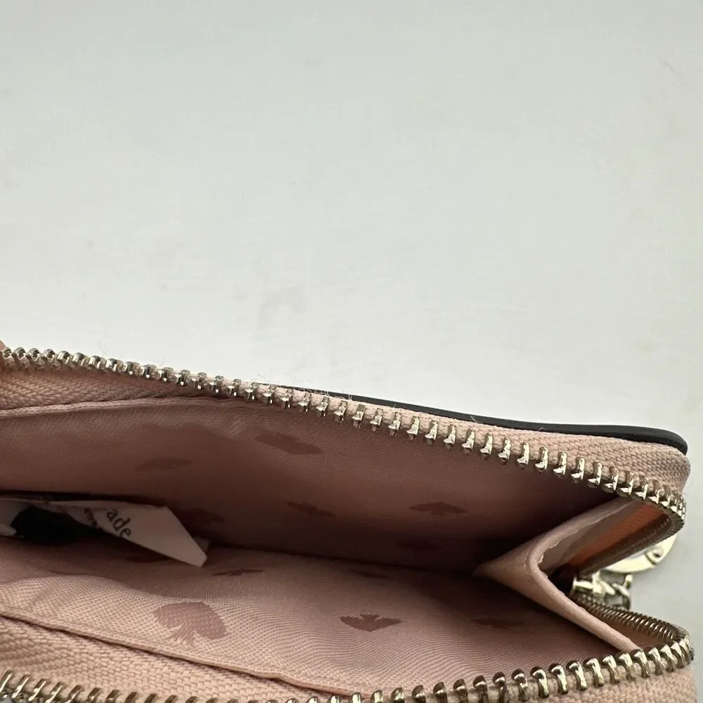 Kate Spade Medium L-Zip Cameron Leather Card Holder-Paper Rose-Pink - Picture 3 of 5